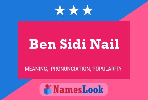 Affiche de nom Ben Sidi Nail