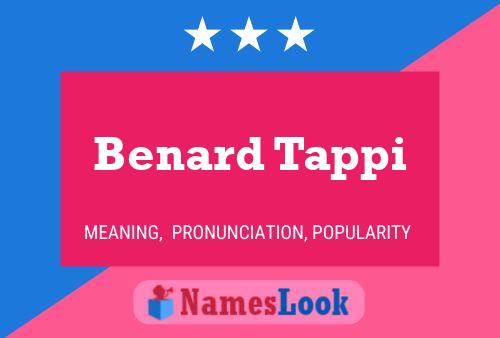 Affiche de nom Benard Tappi