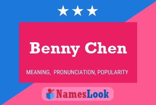 Affiche de nom Benny Chen