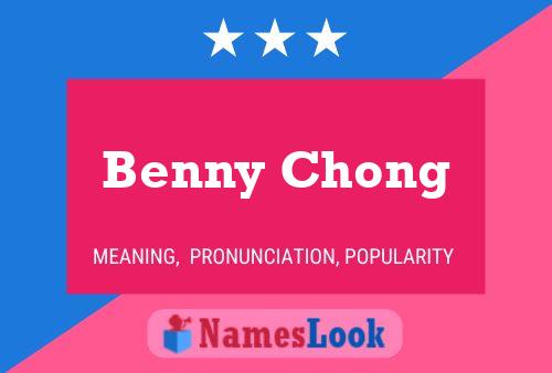 Affiche de nom Benny Chong