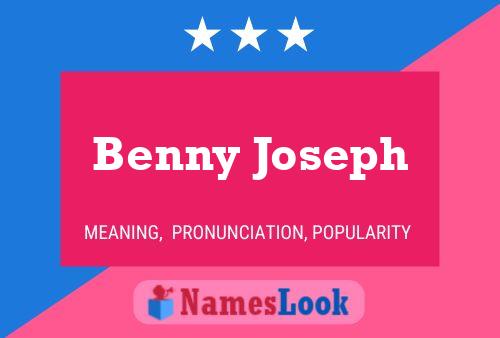 Affiche de nom Benny Joseph