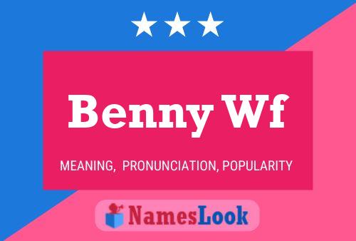 Affiche de nom Benny Wf