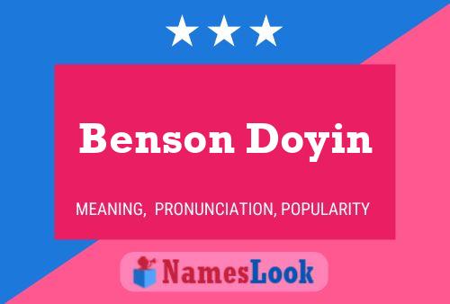 Affiche de nom Benson Doyin