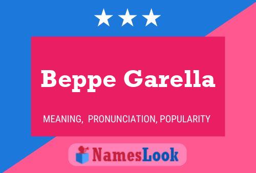 Affiche de nom Beppe Garella