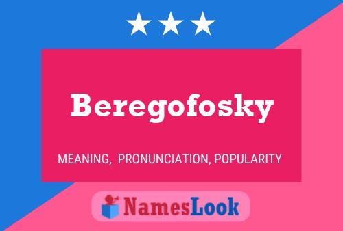 Affiche de nom Beregofosky