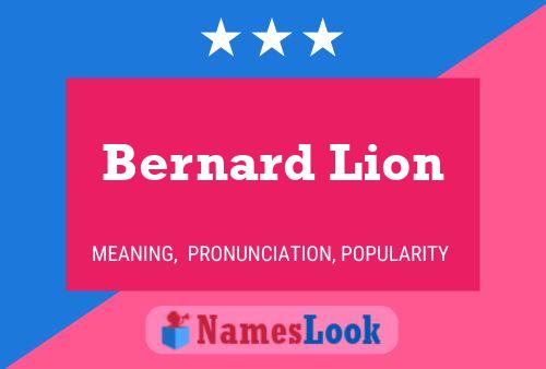 Affiche de nom Bernard Lion