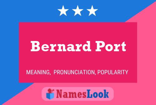 Affiche de nom Bernard Port