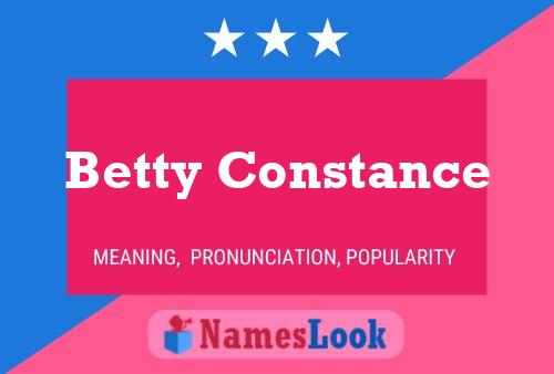 Affiche de nom Betty Constance