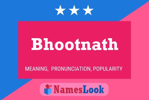 Affiche de nom Bhootnath