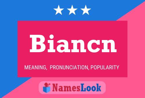 Affiche de nom Biancn