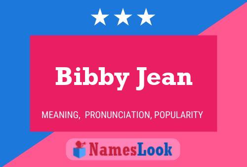 Affiche de nom Bibby Jean