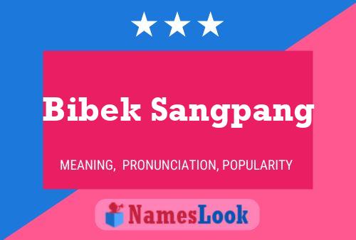 Affiche de nom Bibek Sangpang