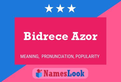 Affiche de nom Bidrece Azor