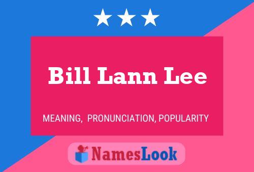 Affiche de nom Bill Lann Lee