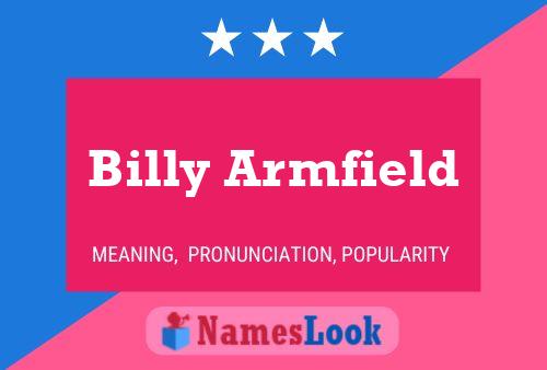 Affiche de nom Billy Armfield