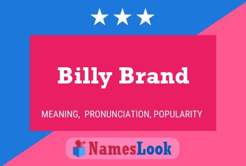 Affiche de nom Billy Brand