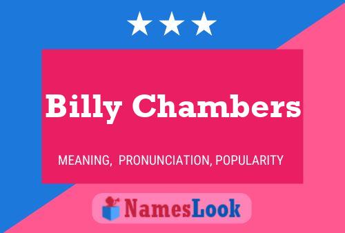 Affiche de nom Billy Chambers