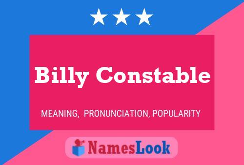 Affiche de nom Billy Constable