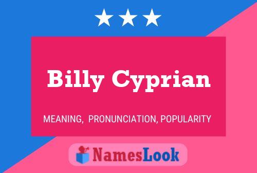 Affiche de nom Billy Cyprian