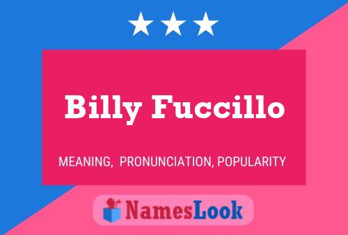 Affiche de nom Billy Fuccillo