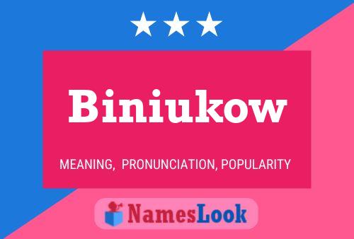 Affiche de nom Biniukow