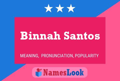 Affiche de nom Binnah Santos