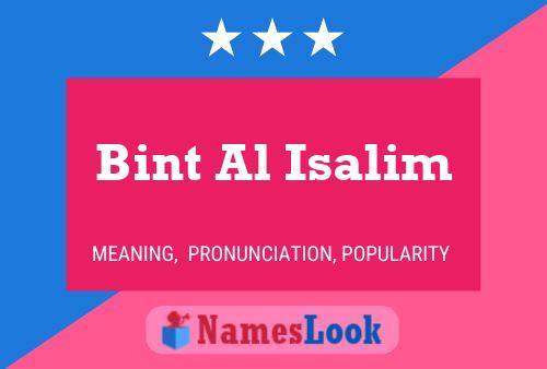 Affiche de nom Bint Al Isalim