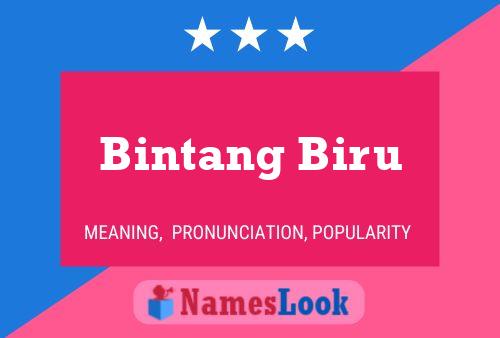 Affiche de nom Bintang Biru