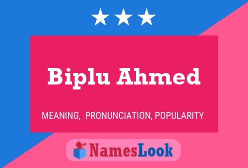 Affiche de nom Biplu Ahmed