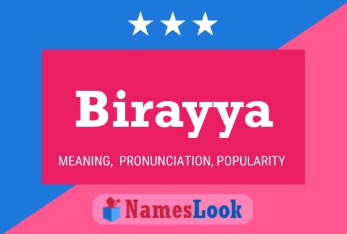 Affiche de nom Birayya