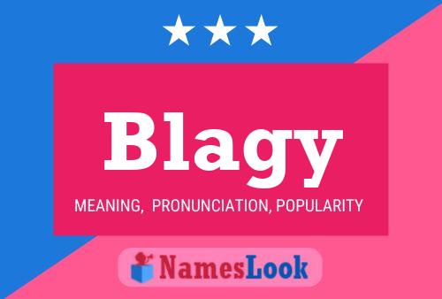 Affiche de nom Blagy