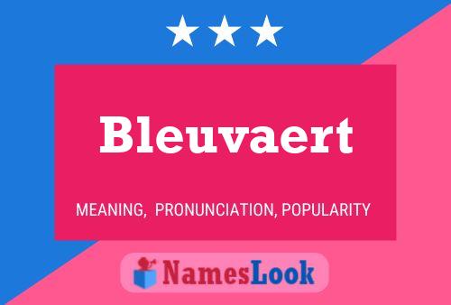 Affiche de nom Bleuvaert