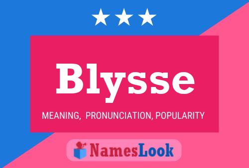 Affiche de nom Blysse