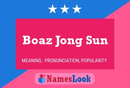 Affiche de nom Boaz Jong Sun