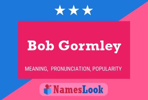 Affiche de nom Bob Gormley