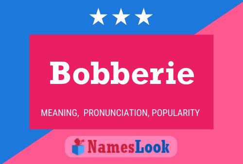 Affiche de nom Bobberie