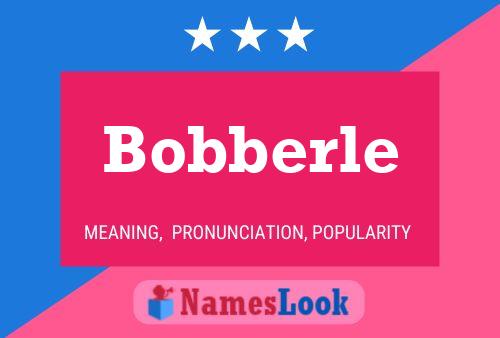 Affiche de nom Bobberle