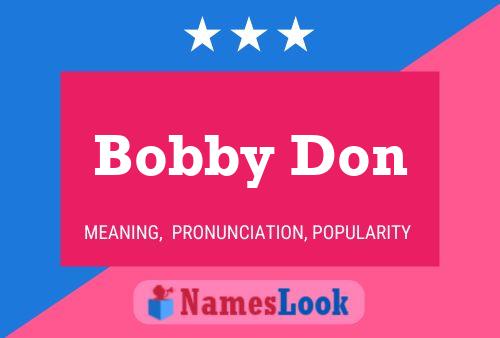 Affiche de nom Bobby Don