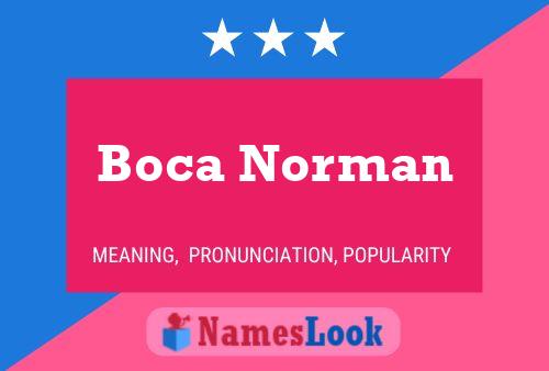 Affiche de nom Boca Norman