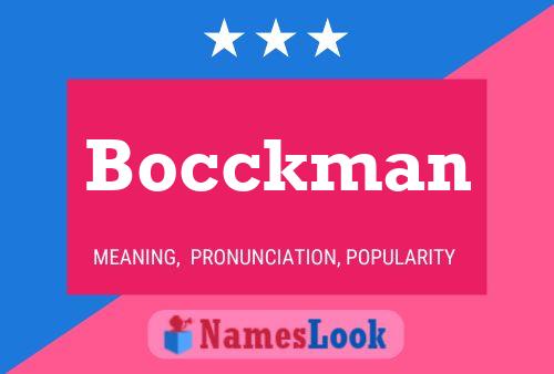 Affiche de nom Bocckman