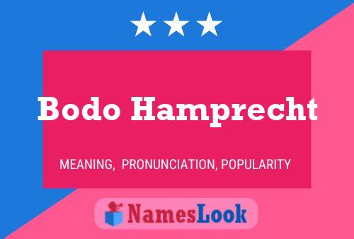 Affiche de nom Bodo Hamprecht