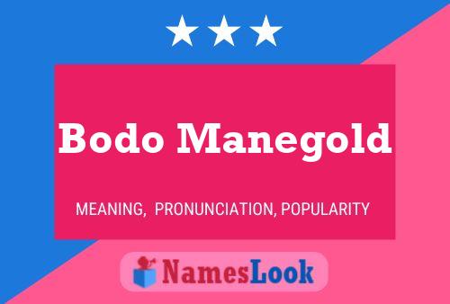 Affiche de nom Bodo Manegold