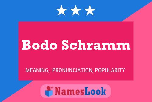 Affiche de nom Bodo Schramm