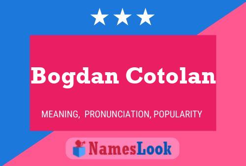 Affiche de nom Bogdan Cotolan