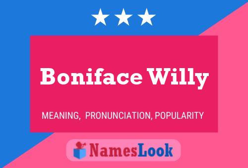 Affiche de nom Boniface Willy