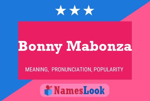 Affiche de nom Bonny Mabonza