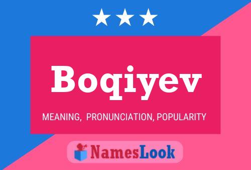 Affiche de nom Boqiyev