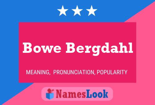 Affiche de nom Bowe Bergdahl