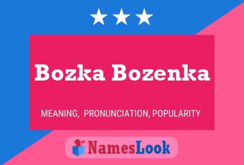 Affiche de nom Bozka Bozenka