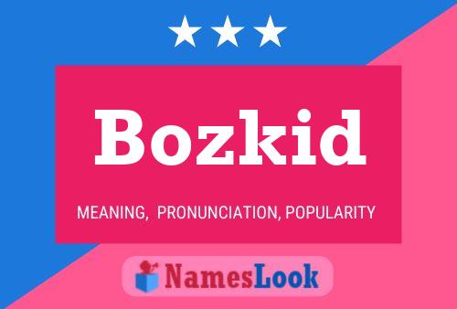 Affiche de nom Bozkid